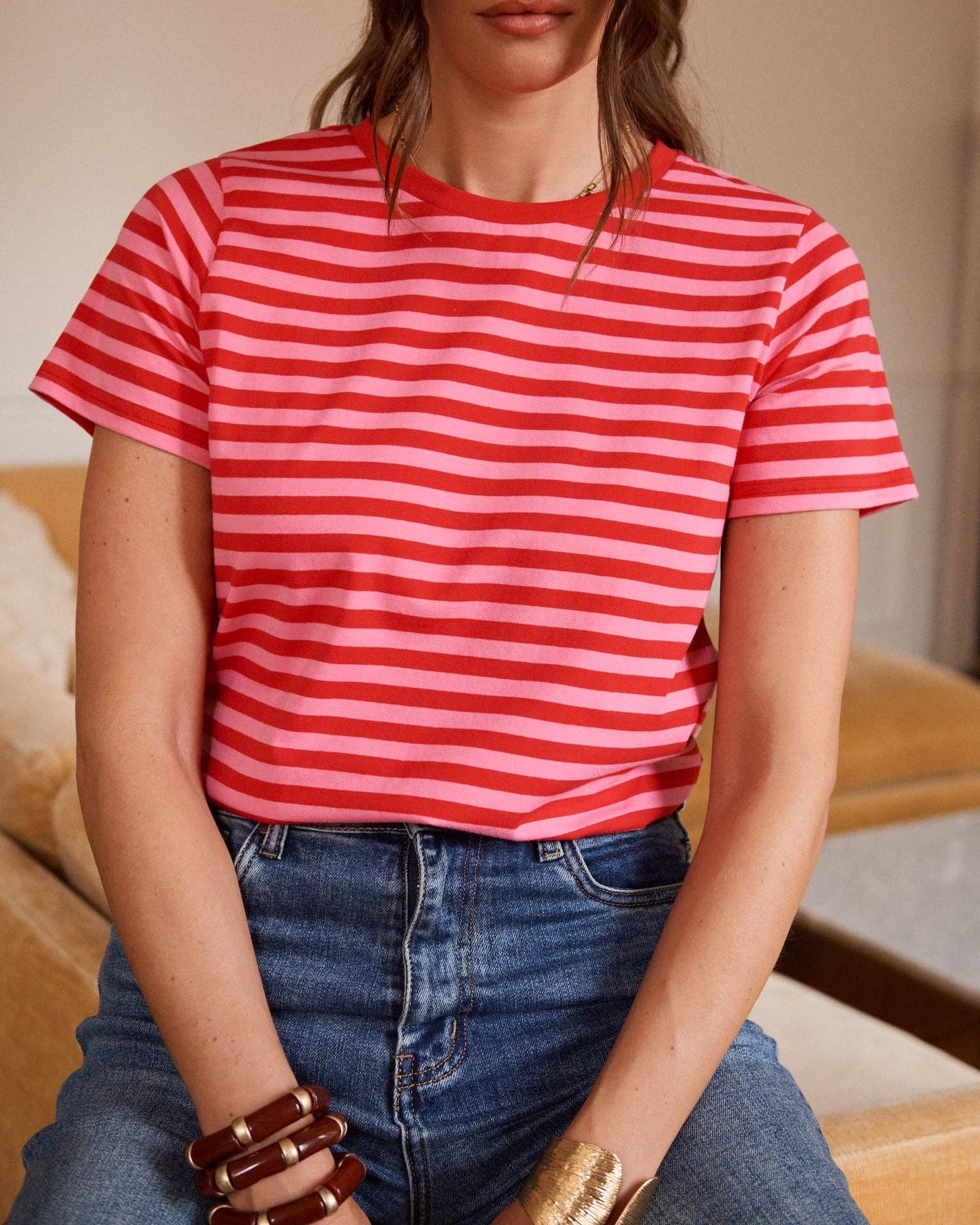 Popsicle T-Shirt (pink/red stripes)