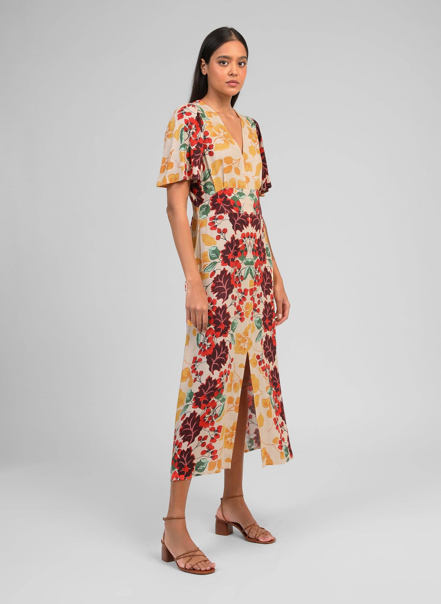Onessa Long Dress (forest multi)