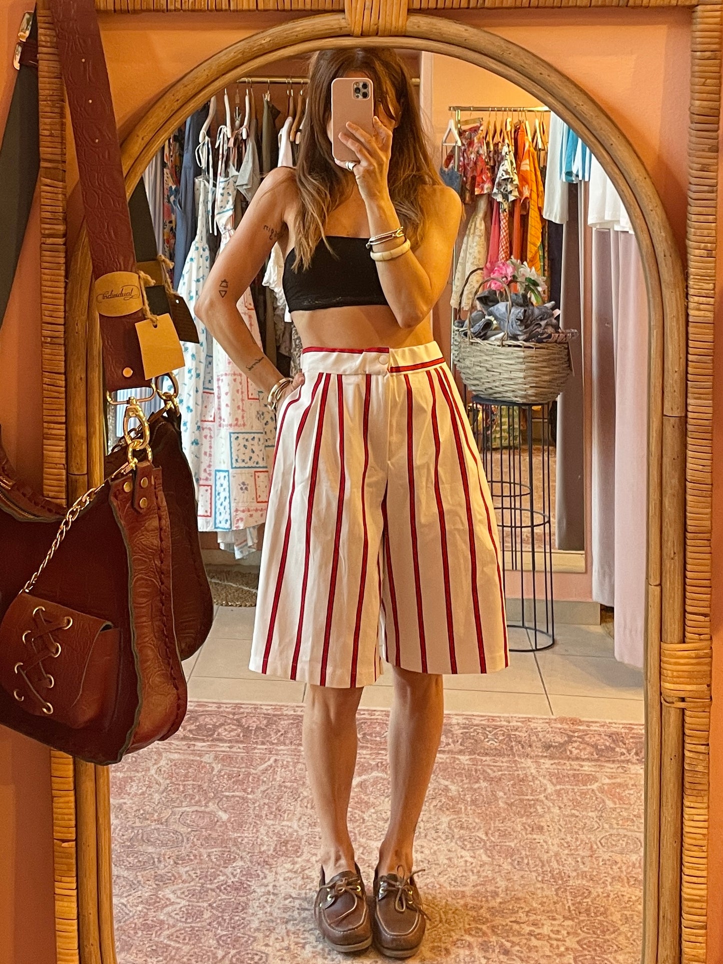 Cotton Printed Bermuda Shorts (Stripes)