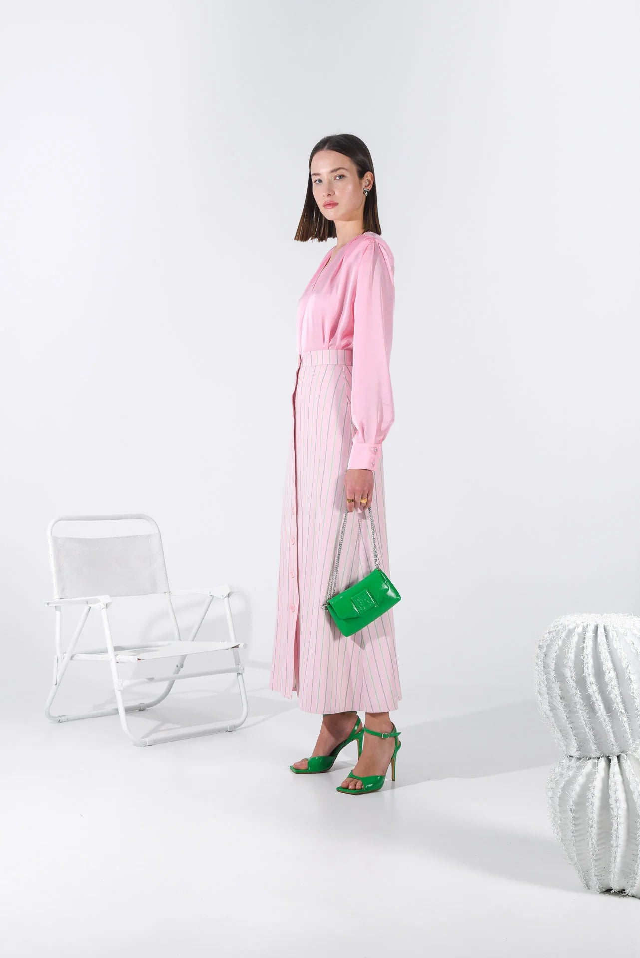 Ross Midi Skirt (pink)