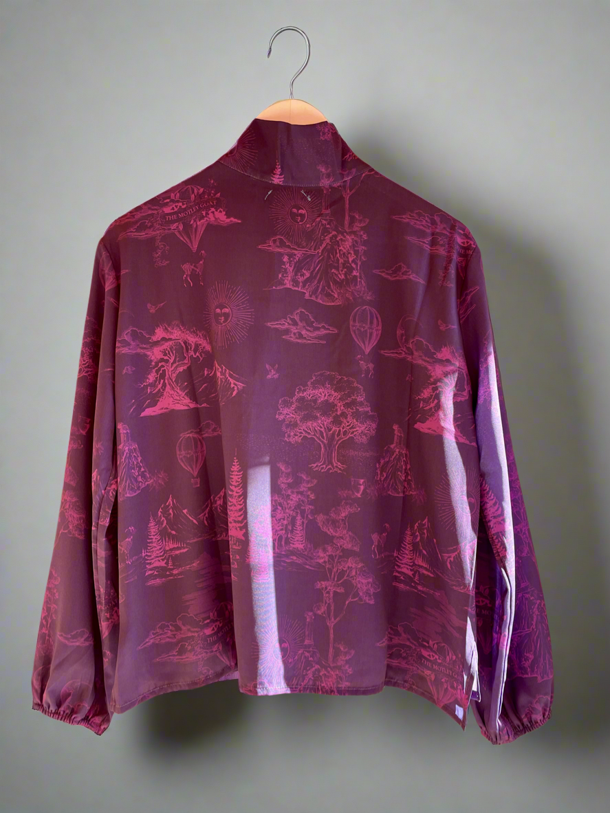 Bow Blouse (Toile Purple)