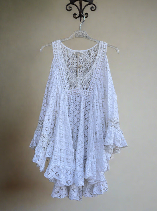 Off-shoulder Lace Top (white)