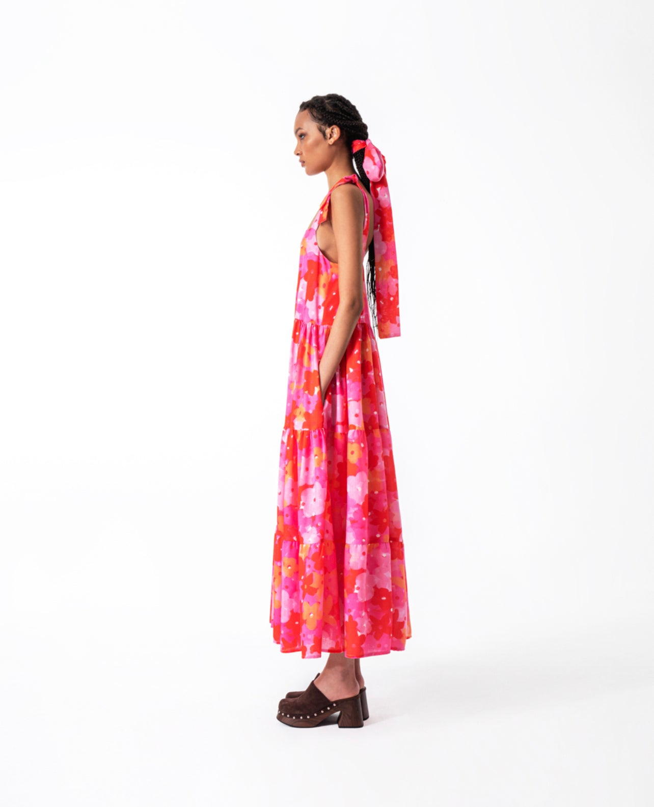 Oversized Long Dress (pink bloom)