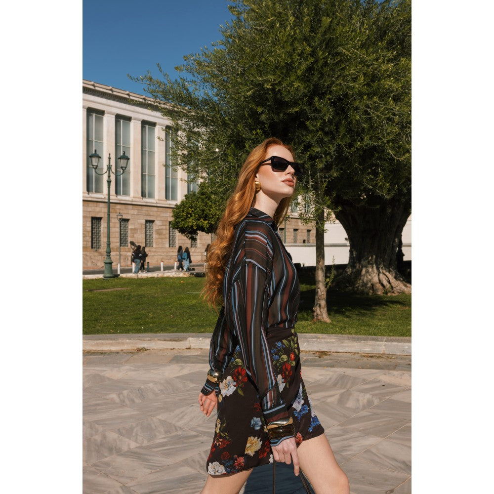 Solaire Short Skirt (Flowers Choco)