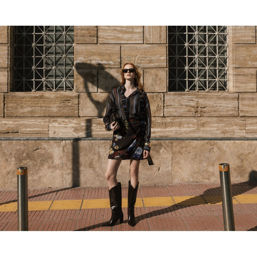 Solaire Short Skirt (Flowers Choco)