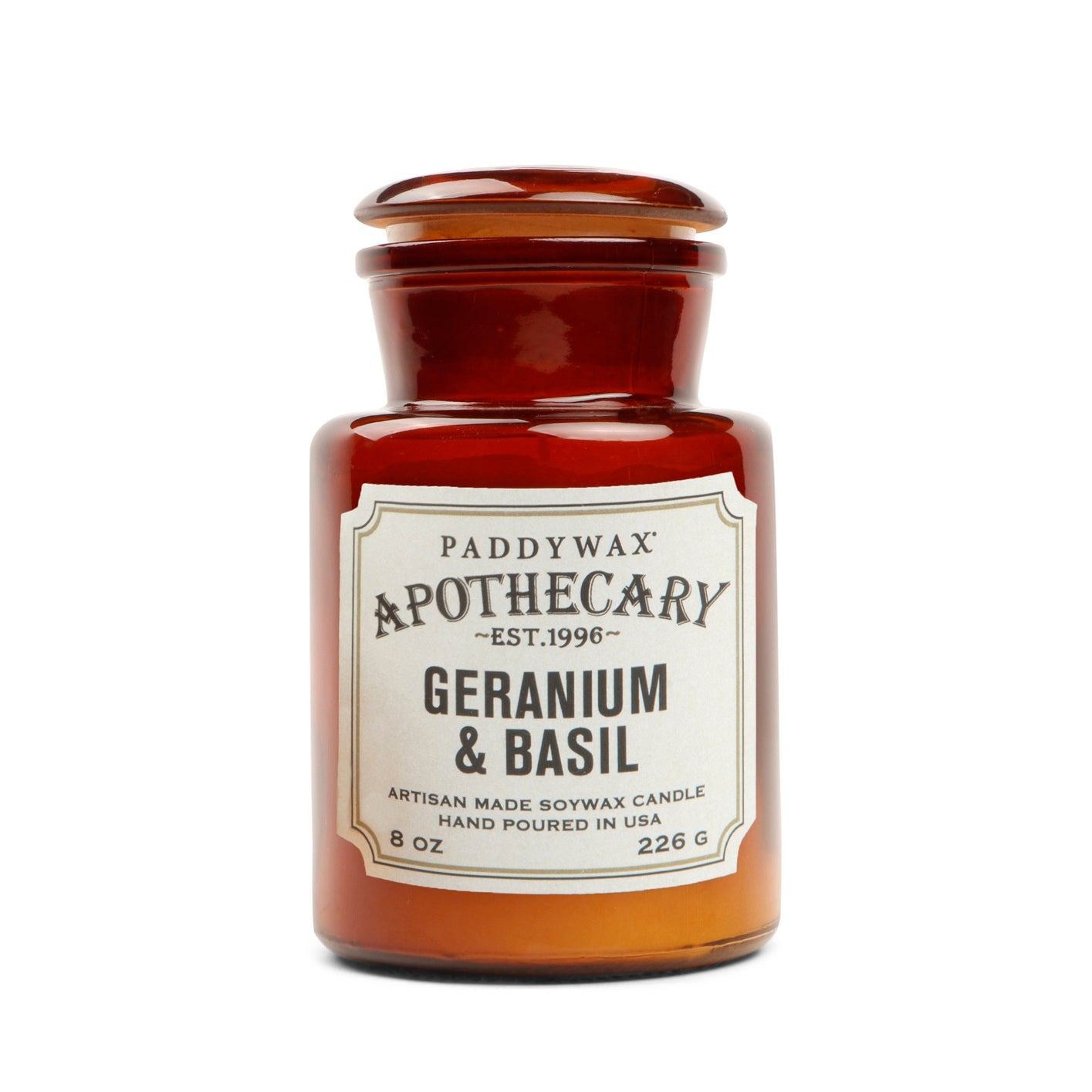 Apothecary Candle (Geranium & Basil)
