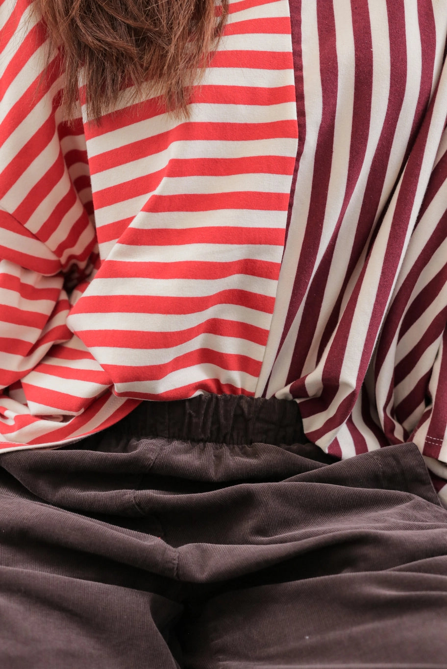 Pink Striped Café Top