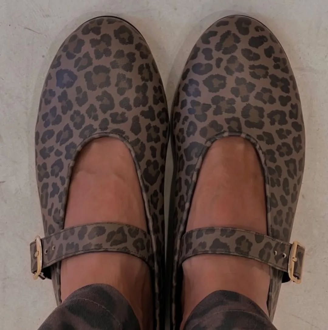 Leather Ballet Flats (Animal Print)