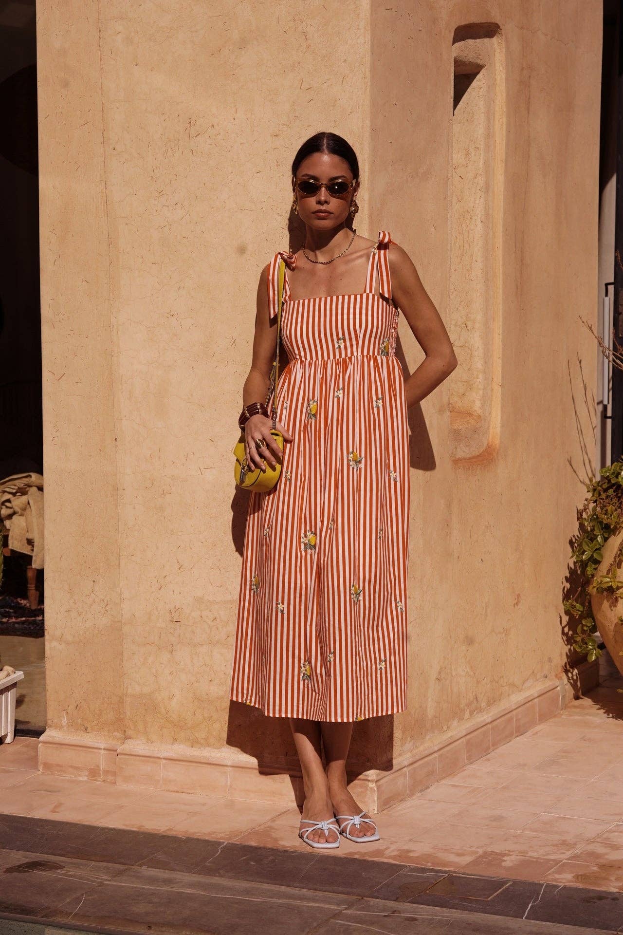 Riviera Midi Dress (red)