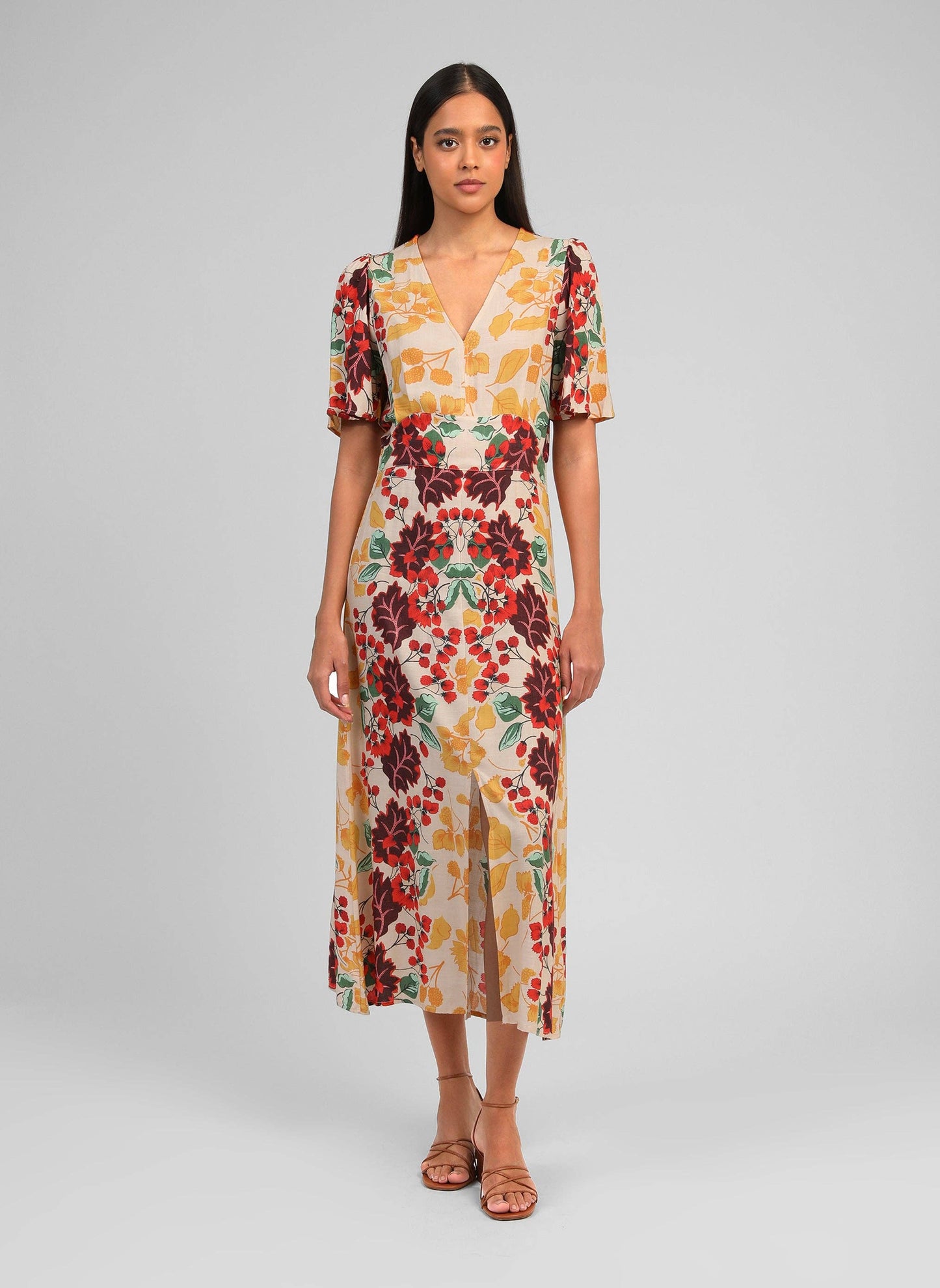 Onessa Long Dress (forest multi)