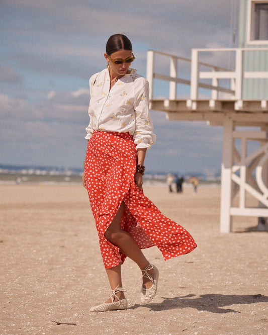 Plaza skirt (white blossoms)