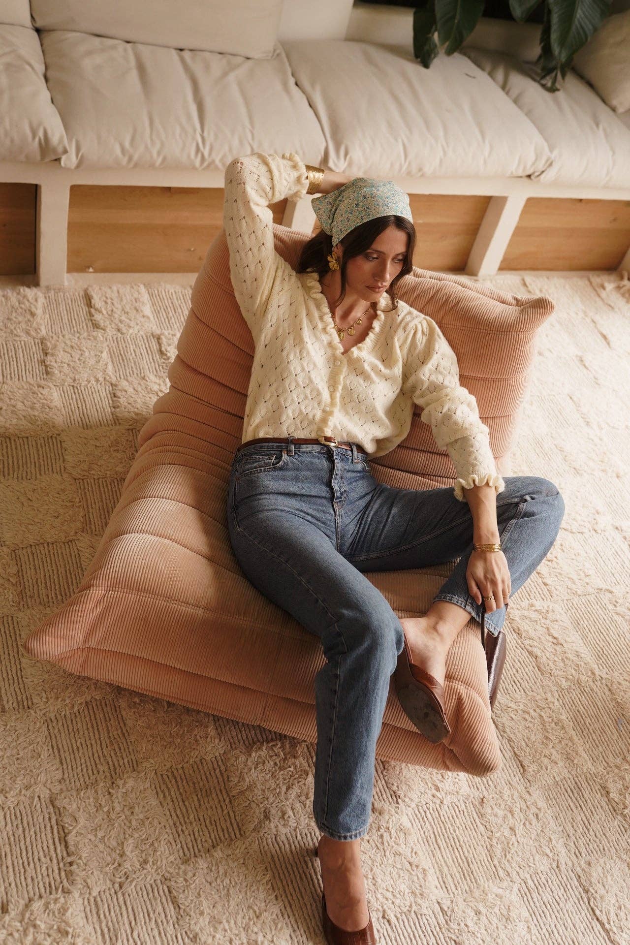 Knitted Cardigan Fluffy Clouds (beige)