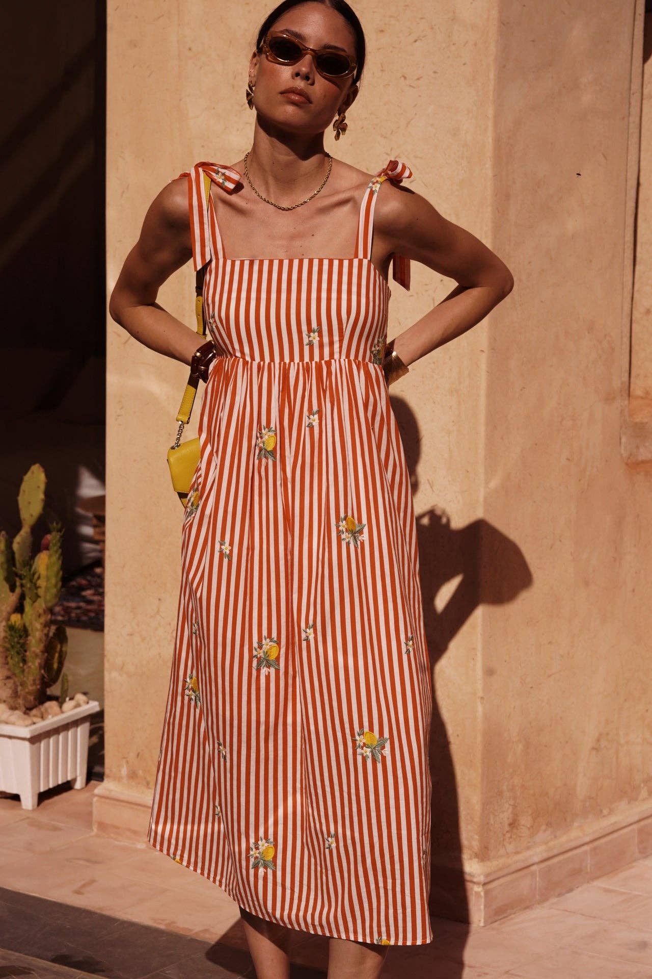 Riviera Midi Dress (red)