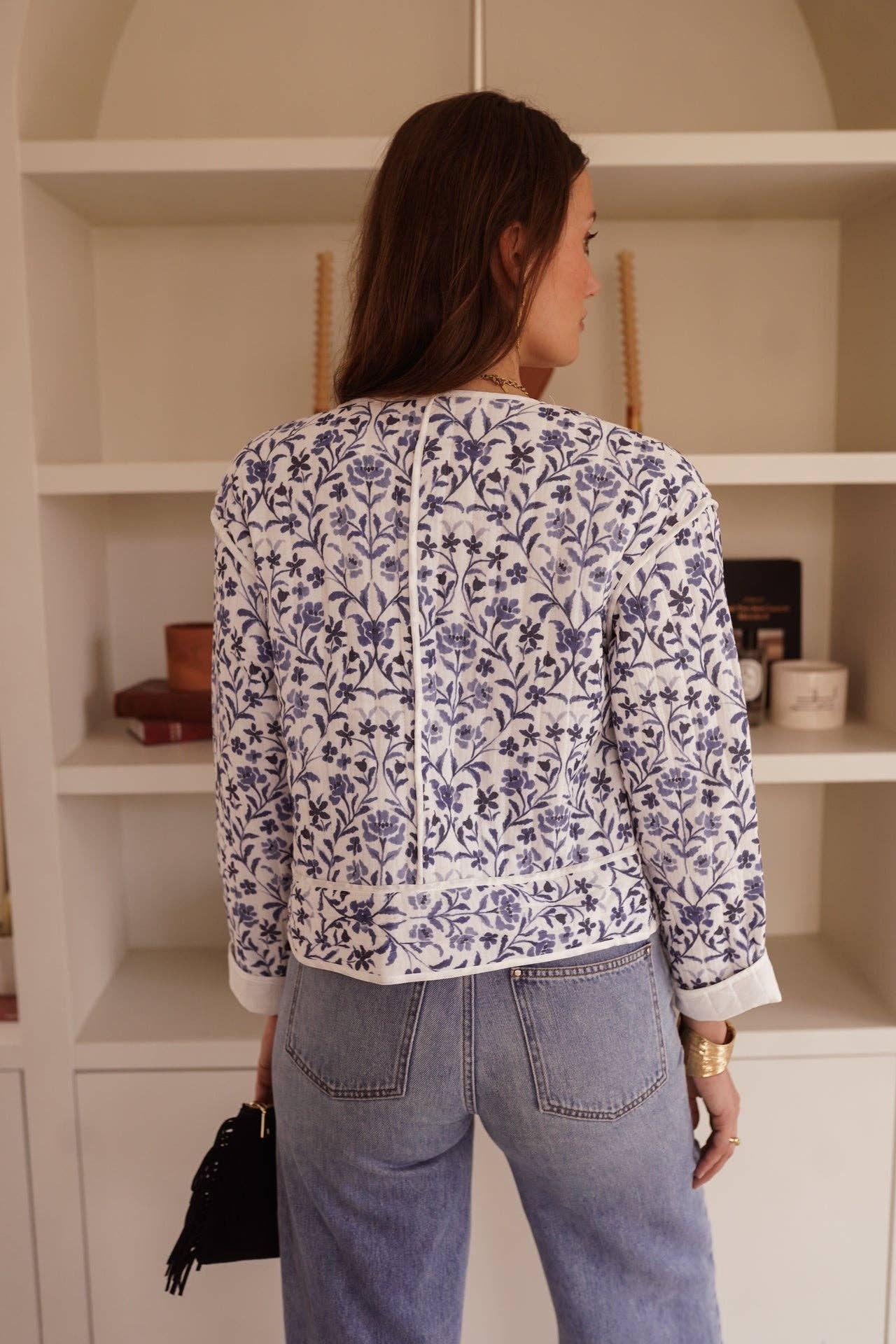 Sorina Jacket  (flowers blue)