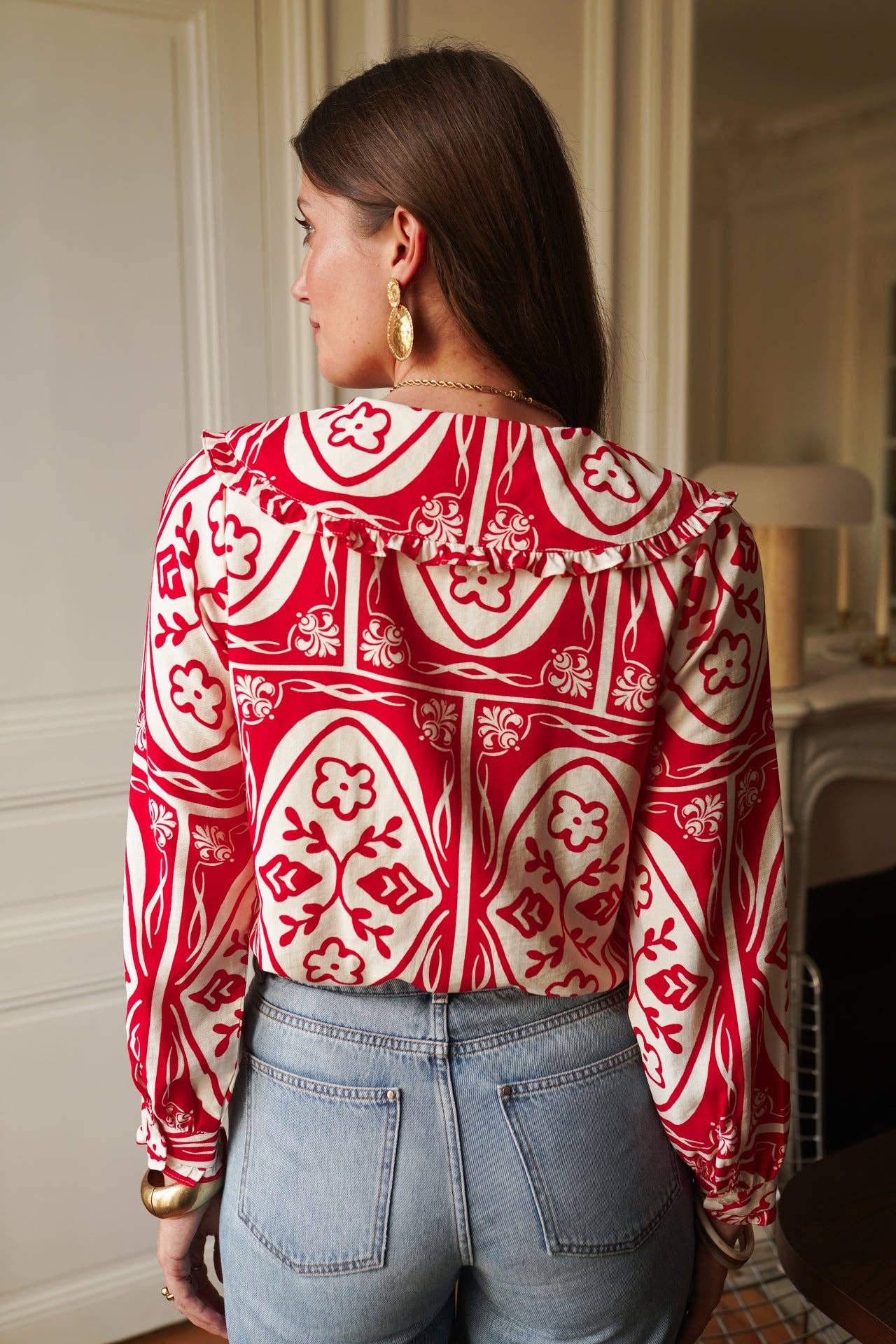 Anika Shirt (red/white)