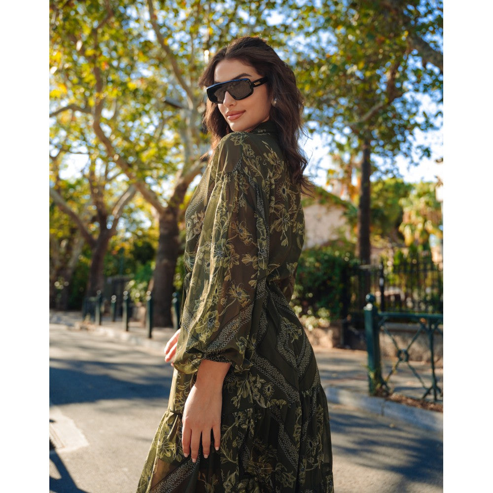 Crosstown Shirt (Green Paisley)