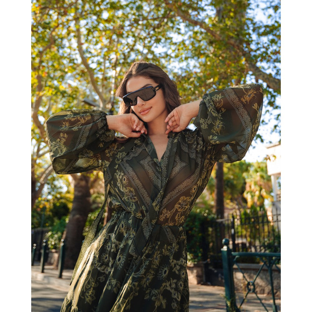 Crosstown Shirt (Green Paisley)