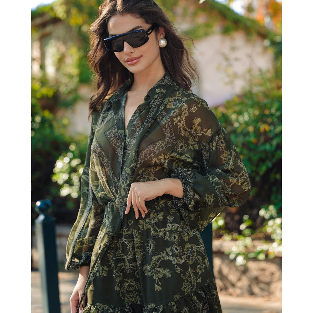 Crosstown Shirt (Green Paisley)