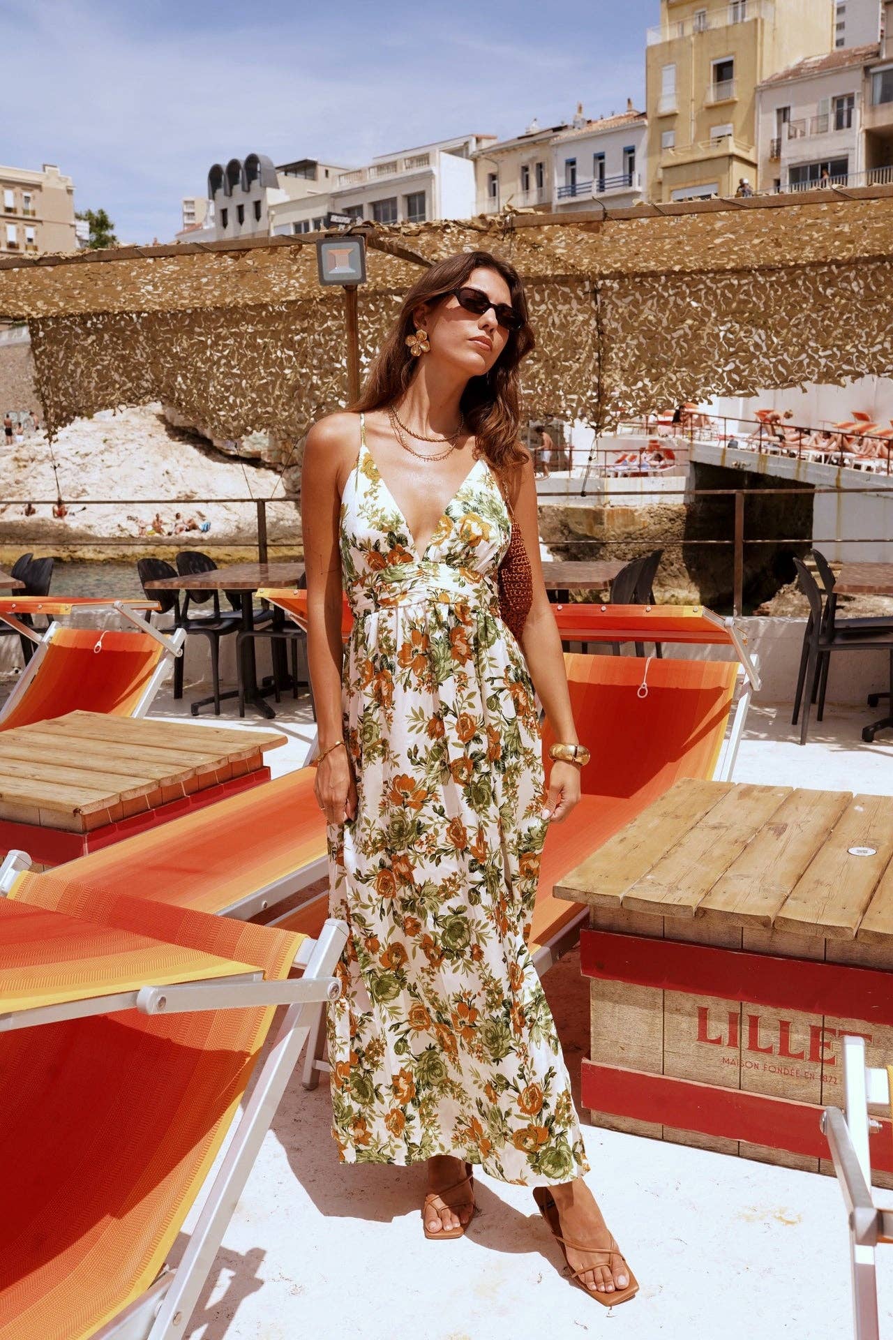 Chiara Dress (green bloom)