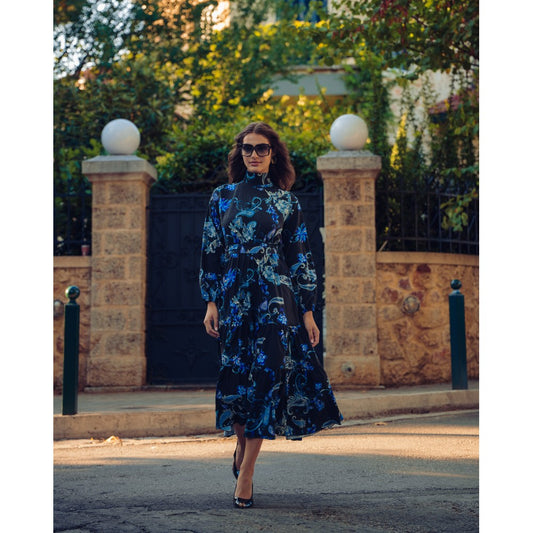 Chelsea Dress (Blue/Black)