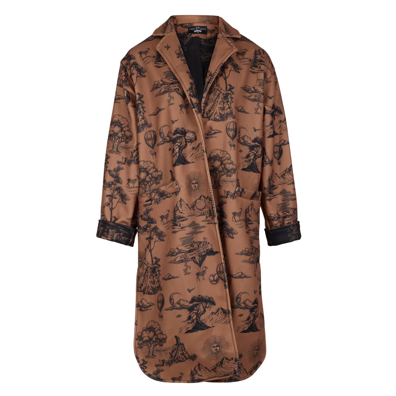 Midi Printed Coat (Toile de Jouy)