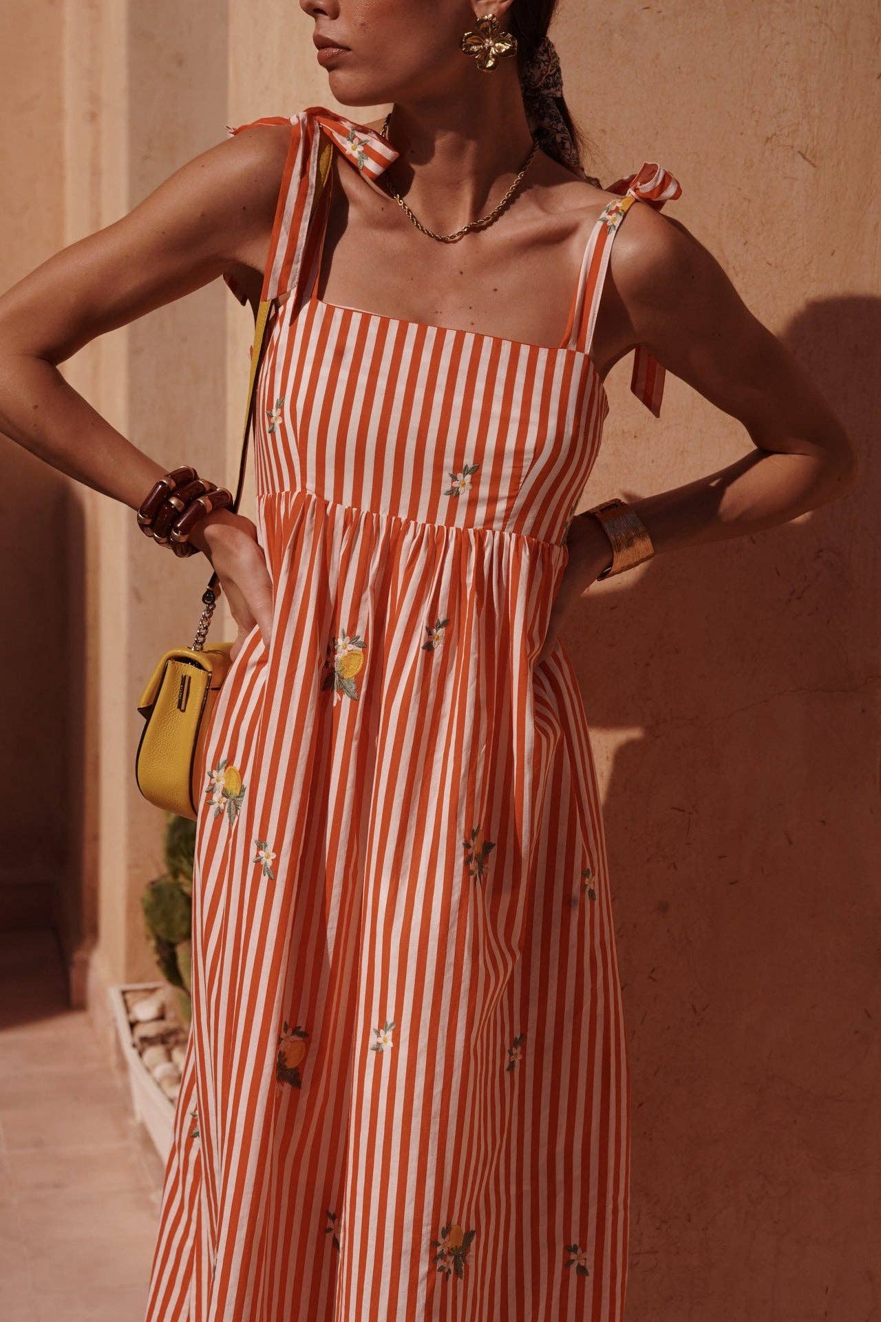 Riviera Midi Dress (red)