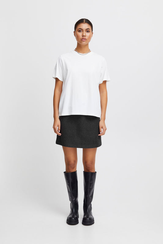 A-Line Mini Skirt (grey melange)