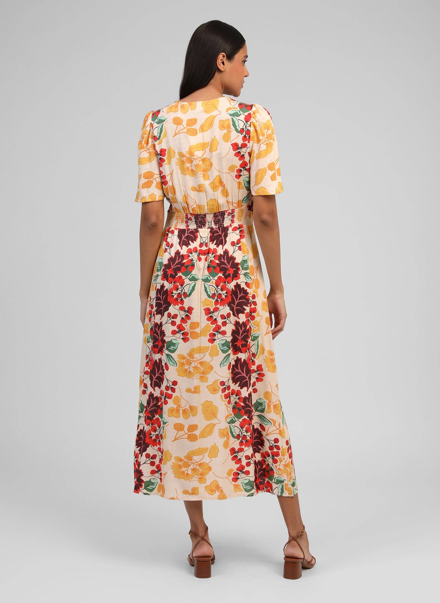 Onessa Long Dress (forest multi)