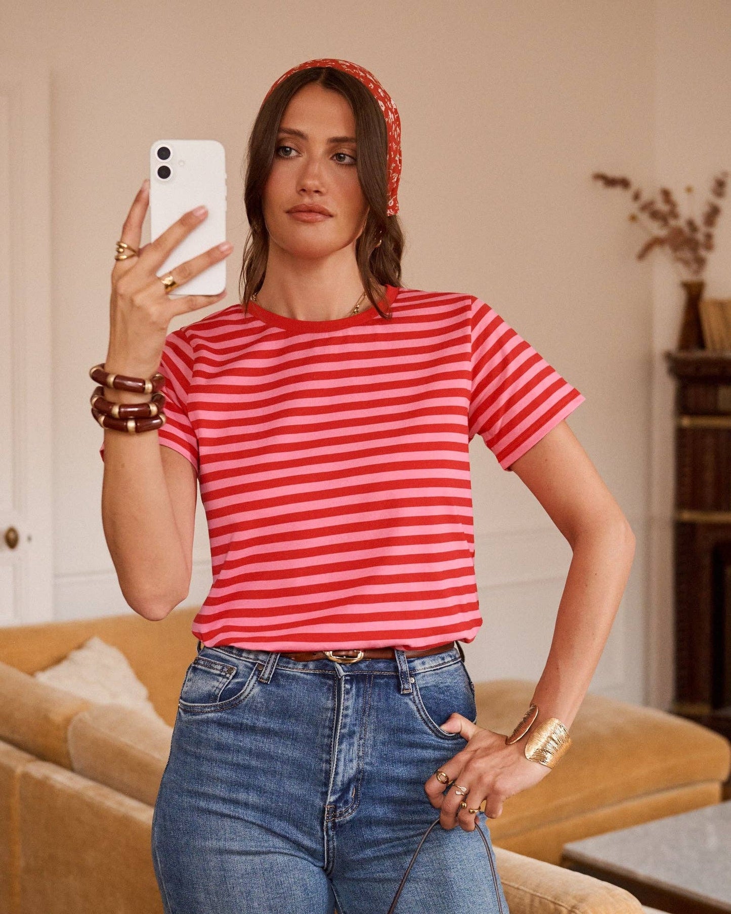 Popsicle T-Shirt (pink/red stripes)