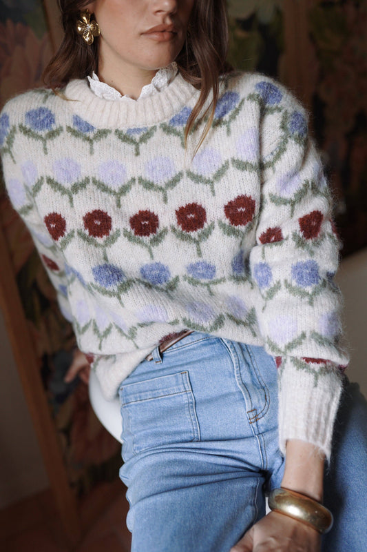 Noémia Mesh (cream flowers)