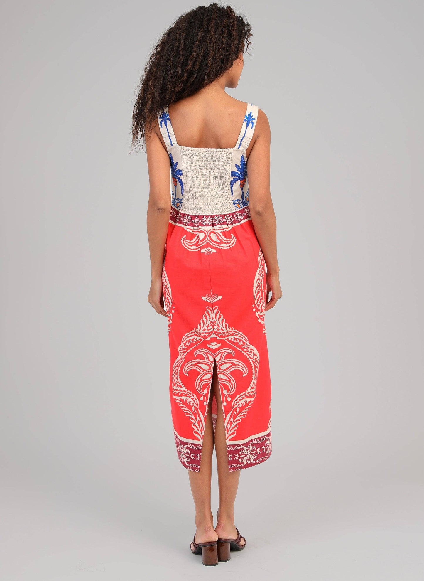 Oleny Long Dress (blue/red)