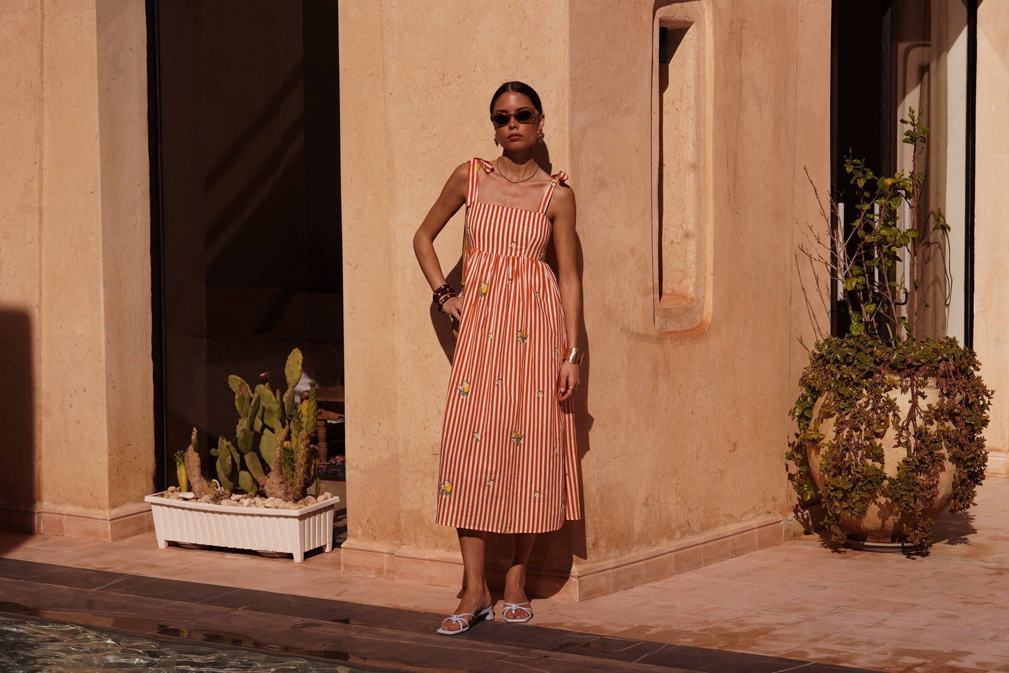 Riviera Midi Dress (red)
