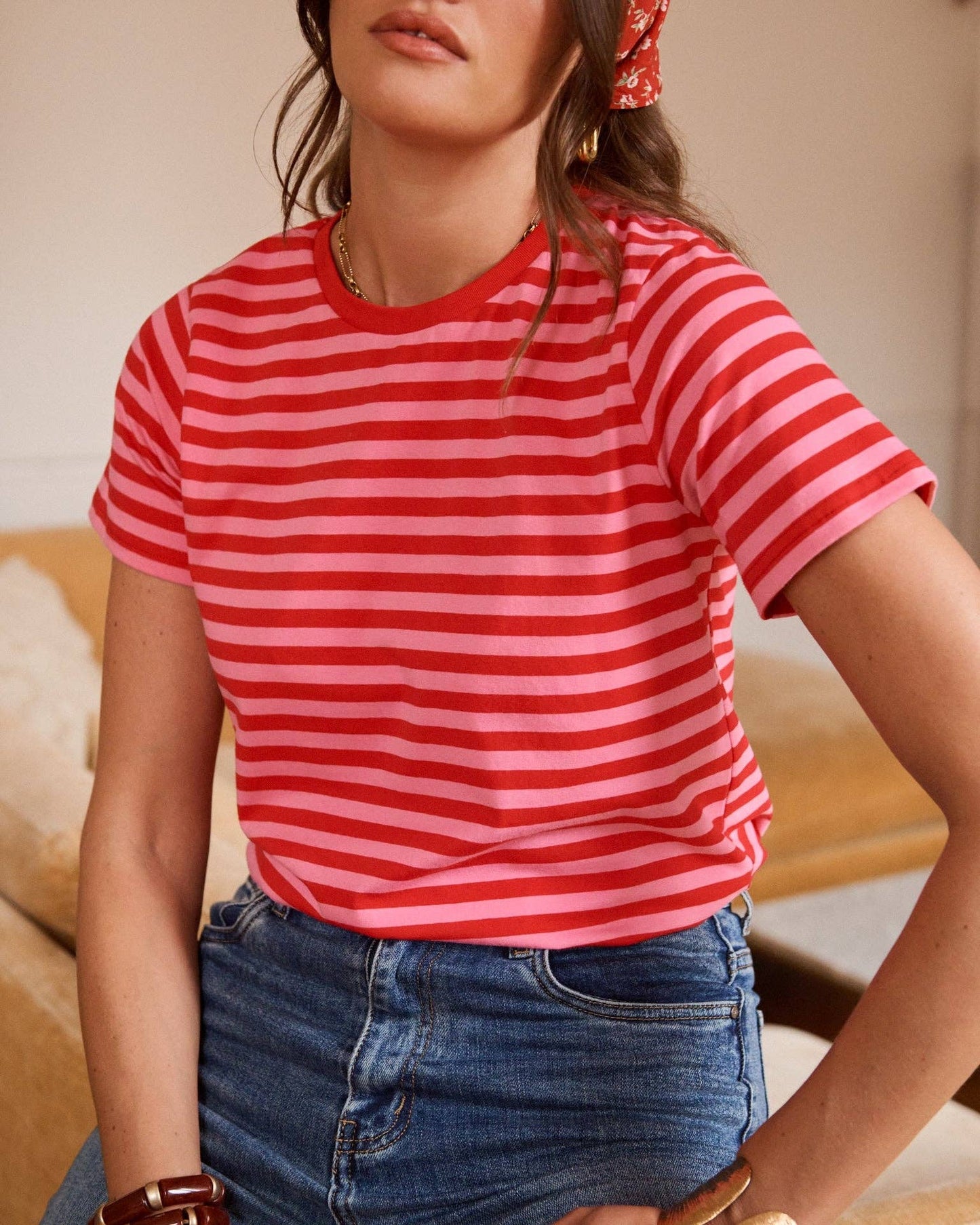 Popsicle T-Shirt (pink/red stripes)