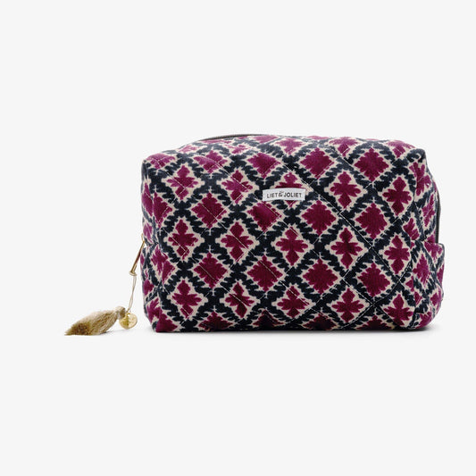 Make-up Bag (Burgundy/Blue)