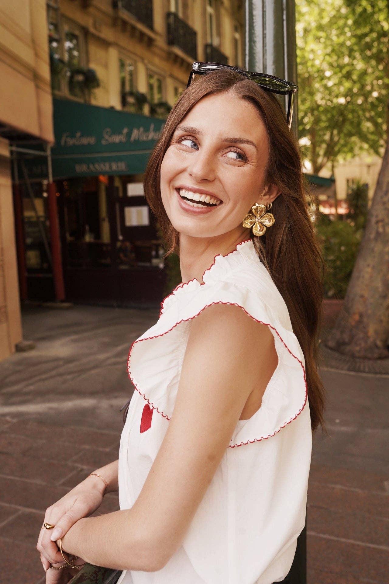 Coeur Cotton Blouse (white)