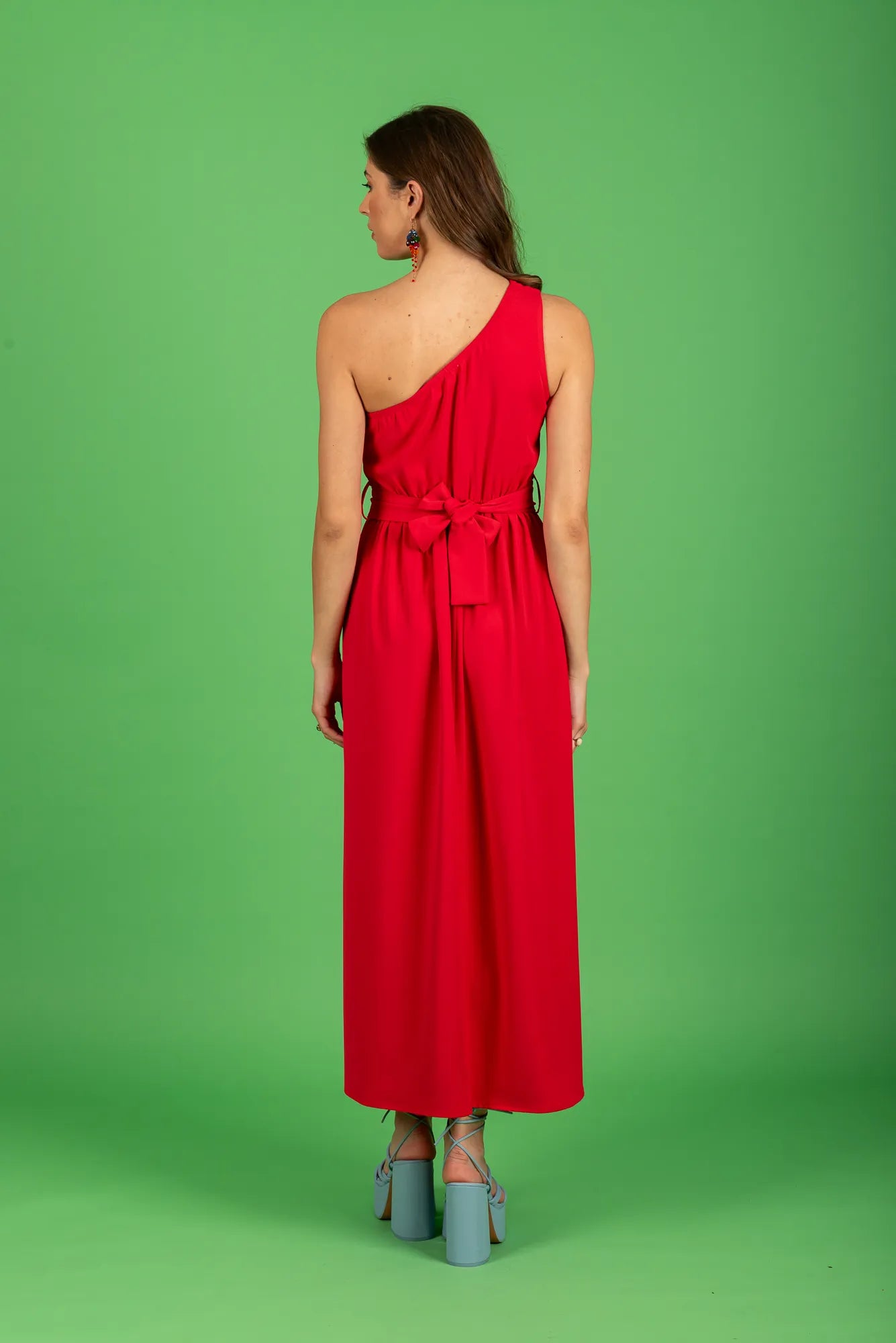 Layla One-Shoulder Dress (coral)