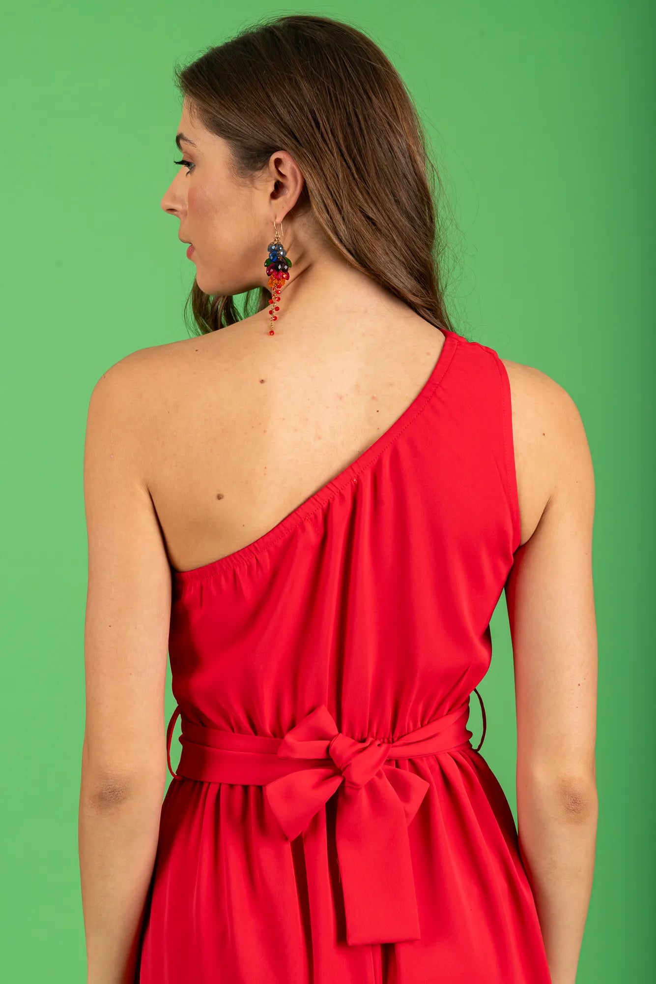 Layla One-Shoulder Dress (coral)