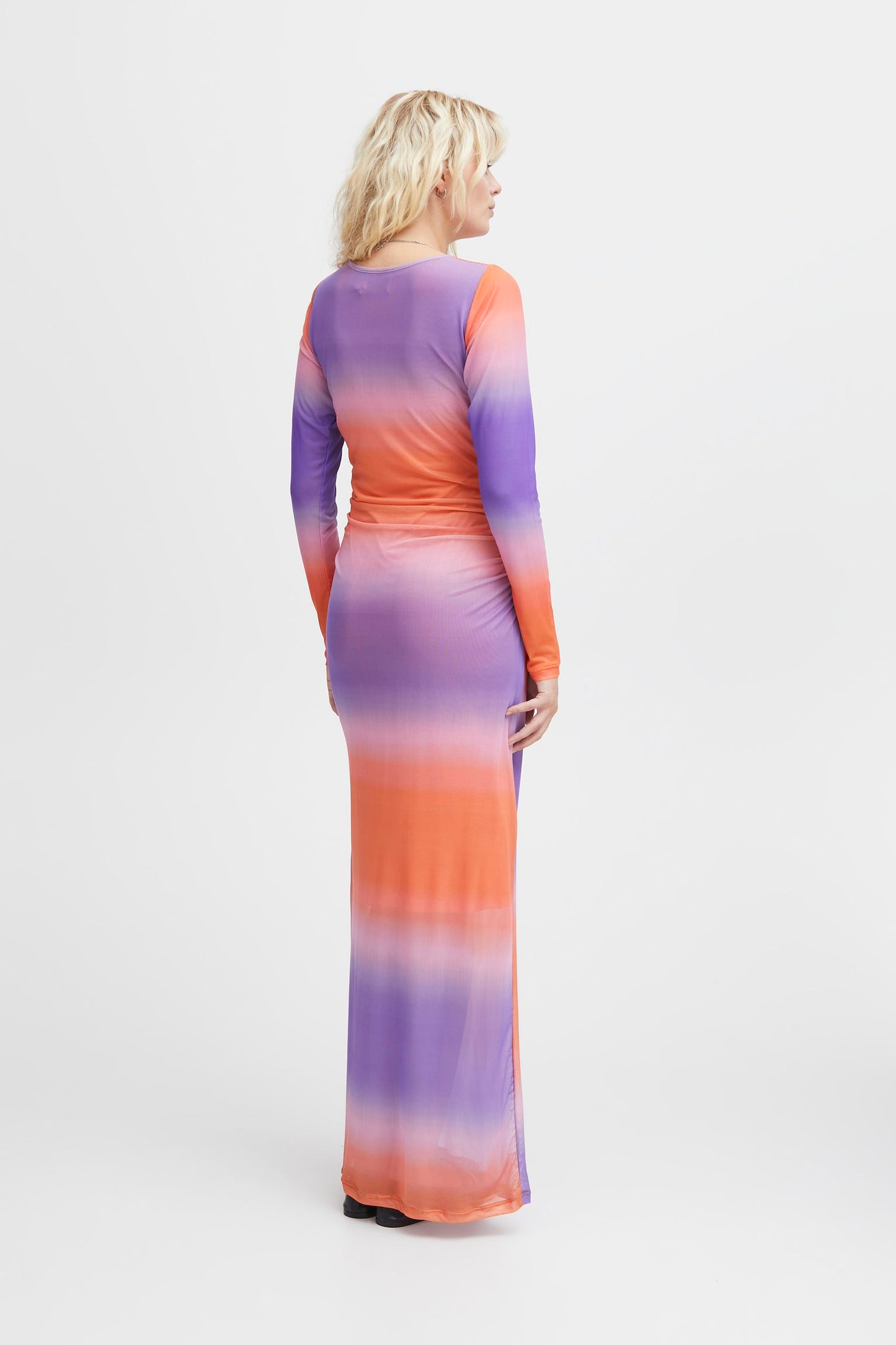 Long Mesh Dress (orange/purple)