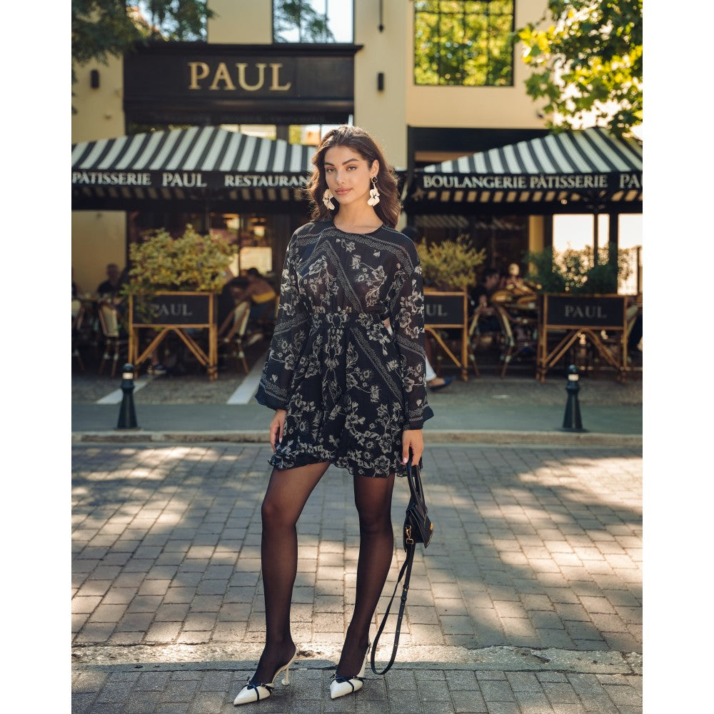 Soho Dress (Black Paisley)