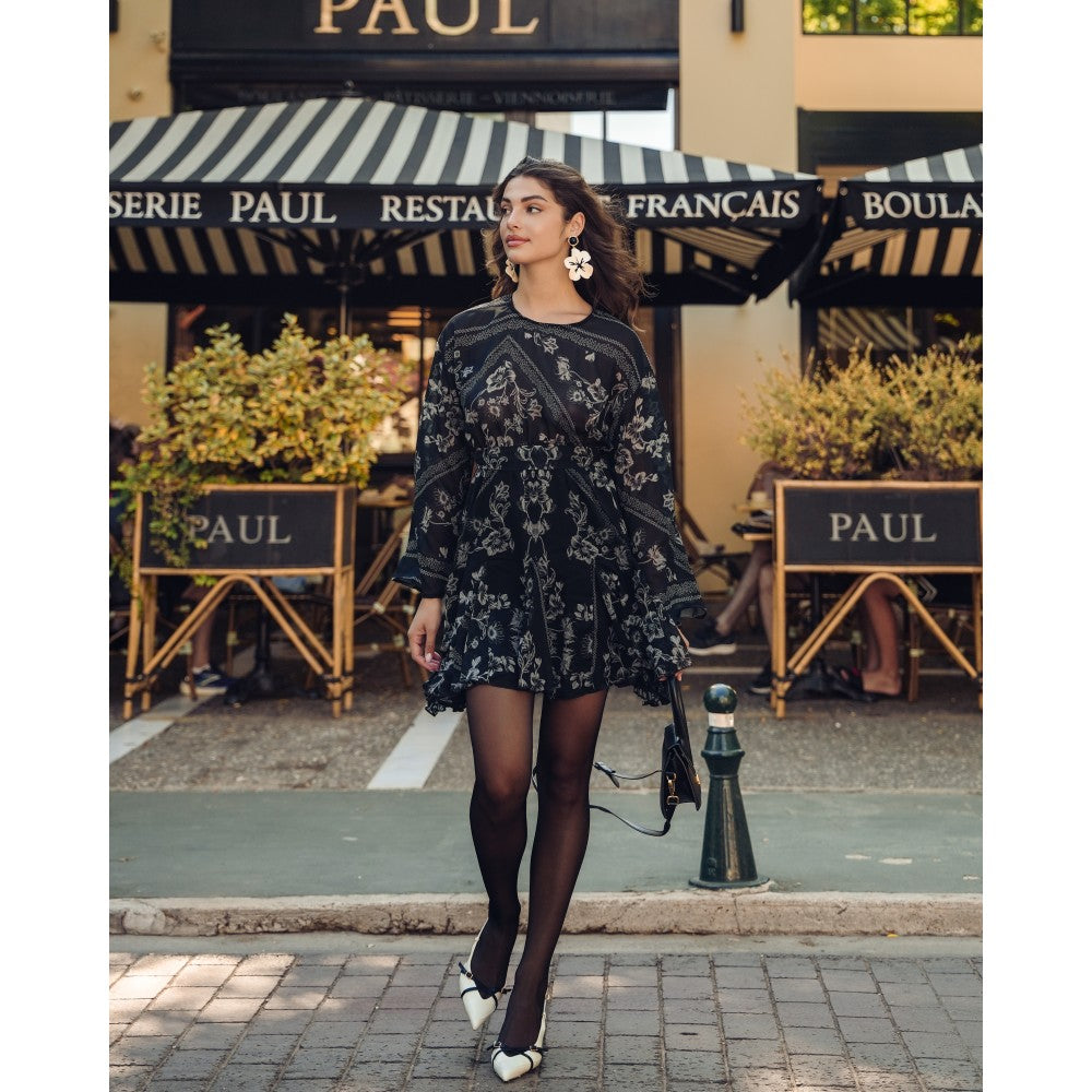 Soho Dress (Black Paisley)