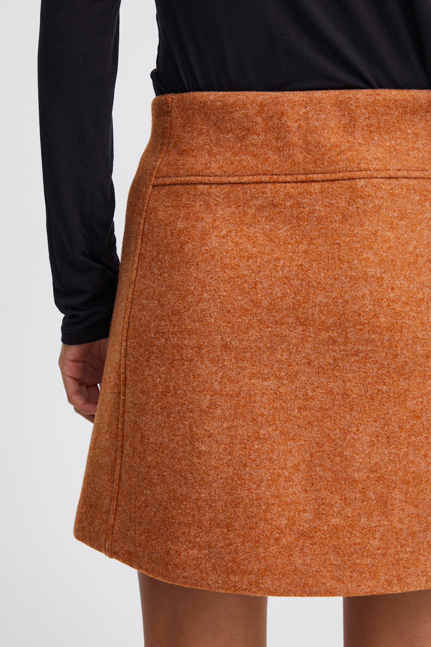 A-Line Mini Skirt (almond melange)