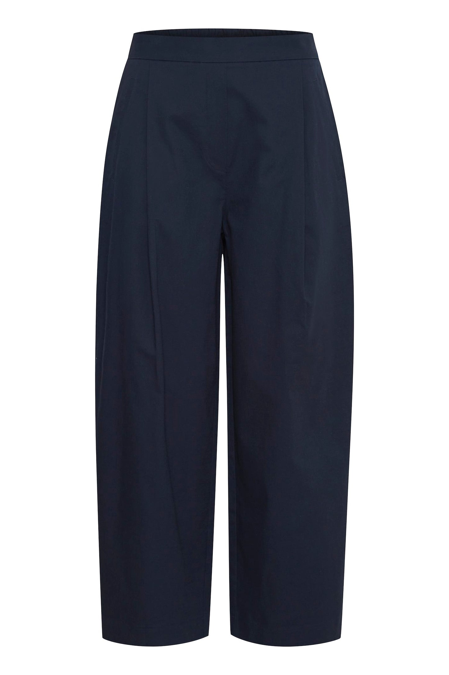 Wide Cotton Pants (navy blue)