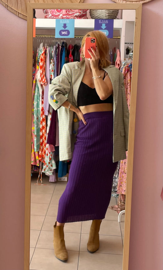 Perez Knit Skirt (purple)